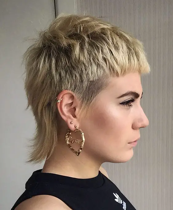 60 Excellent Short Hairstyles for Round Faces (Updated 2022) Pixie-mullet