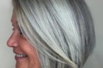 Beautiful Two Toned Choppy Haircut For Women Over 60