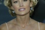 Trendy Middle Parted Short Curly Hair For Older Women