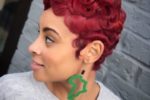 Cherry Colored Messy Finger Wave 1