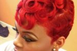 Cherry Colored Messy Finger Wave 5