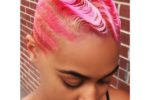 Fun, Pinched Neon Pink Wave Hairdo 3