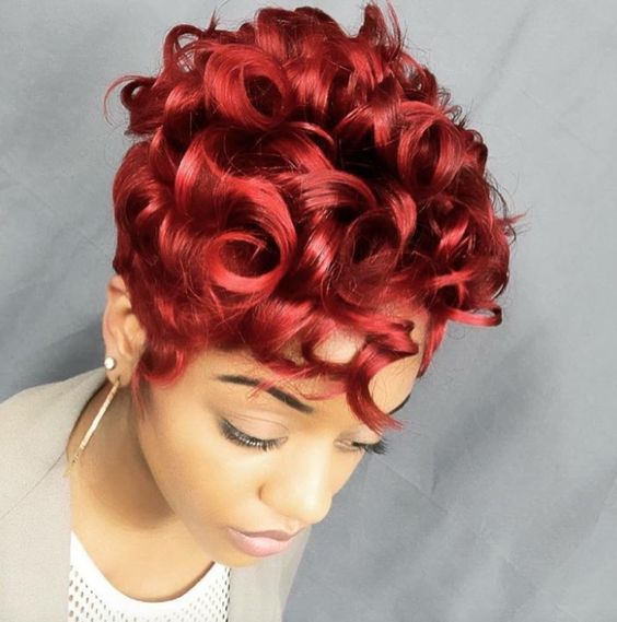 Cherry Colored Messy Finger Wave 2
