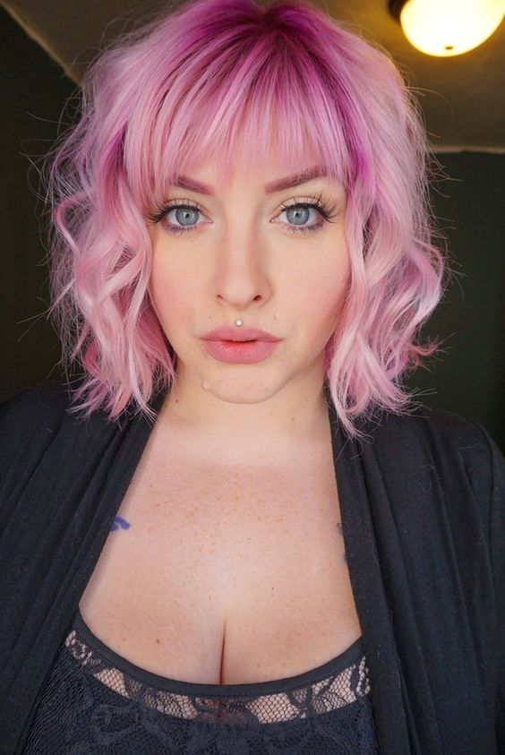 The Cotton Candy Pink Bob for Short Hair 1