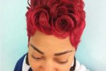Cherry Colored Messy Finger Wave 3