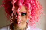 The Bright Pink Curls Style For Short Hair 2