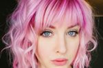 The Bright Pink Curls Style For Short Hair 4