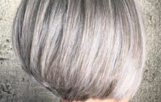 45 Short Hairstyles for Grey Hair and Glasses that Make Older Women Still Looking Stylish rounded_bob_with_stacked_nape_hairdo_1-235x150