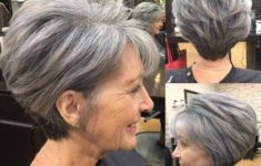 45 Short Hairstyles for Grey Hair and Glasses that Make Older Women Still Looking Stylish voluminous_pixie_cut_for_the_aged_women_2-235x150