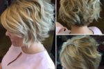 Curly Blonde Crop Stacked Haircut 4