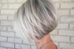 Silver Stacked Shaved Hair Style 1