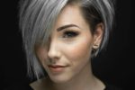 Silver Stacked Shaved Hair Style 3
