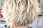 Curly Blonde Crop Stacked Haircut 1