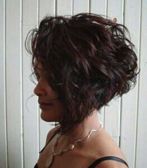 short curly wedge haircut for women
