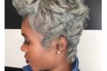 Grey Spiky Pixie Women Haircut 4