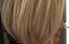 50 Beautiful Short Wedge Haircuts For Over 40 Women (Updated 2022) popular-layered-inverted-bob-haircut-with-angled-bob-haircut-with-layers-hairstyles-weekly-235x150