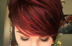 50 Beautiful Short Wedge Haircuts For Over 40 Women short-dark-red-hairstyles-235x150