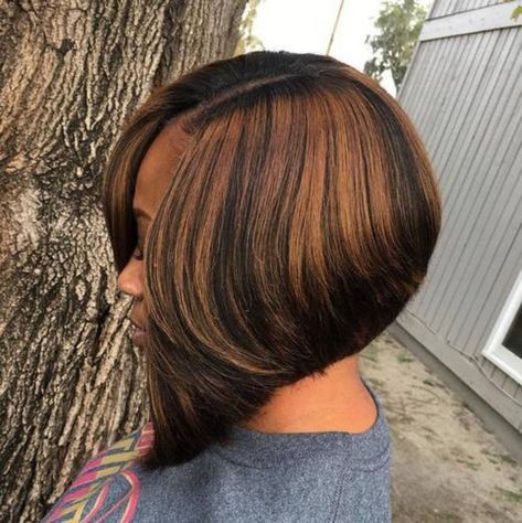 10 Excellent Short Haircuts for Black Ladies Over 50 Years Old Short-stacked-bobs-with-angled-sides