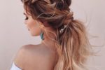 Textured Ponytail Hairstyles For Bridesmaid 1