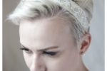 Pixie Cut With Beaded Headband For Wedding 2