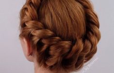 Top 78 Easy Updos for Short Hair to Do Yourself Crown-Braid-easy-updos-for-short-hair-to-do-yourself-3-1-235x150