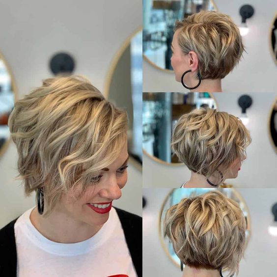 100 Flattering Short Hairstyles for Women Over 50 with Fine Hair Curly-pixie-wedge-2