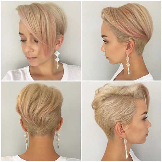 100 Flattering Short Hairstyles for Women Over 50 with Fine Hair (2022) Disconnected-pixie-cut