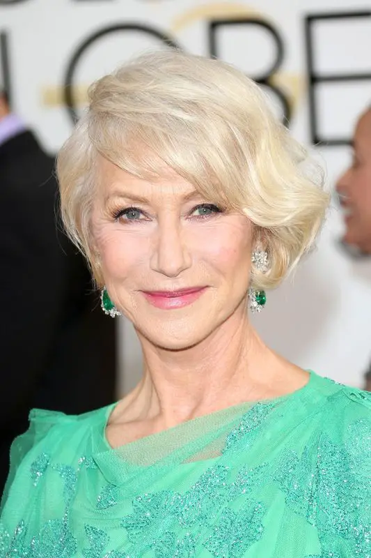 Hellen Mirren and Ellen Burstyn’s Hairstyles for Seniors with Thin Hair That Give Youthful Look 2