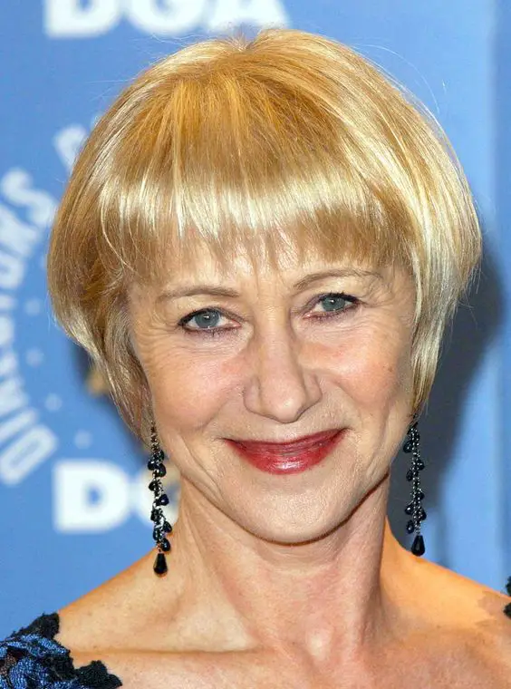 Hellen Mirren and Ellen Burstyn’s Hairstyles for Seniors with Thin Hair That Give Youthful Look 3