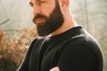 High Fade & Medium Natural Slicked Back With Big Beards Hairstyles For Older Men With Beards 4