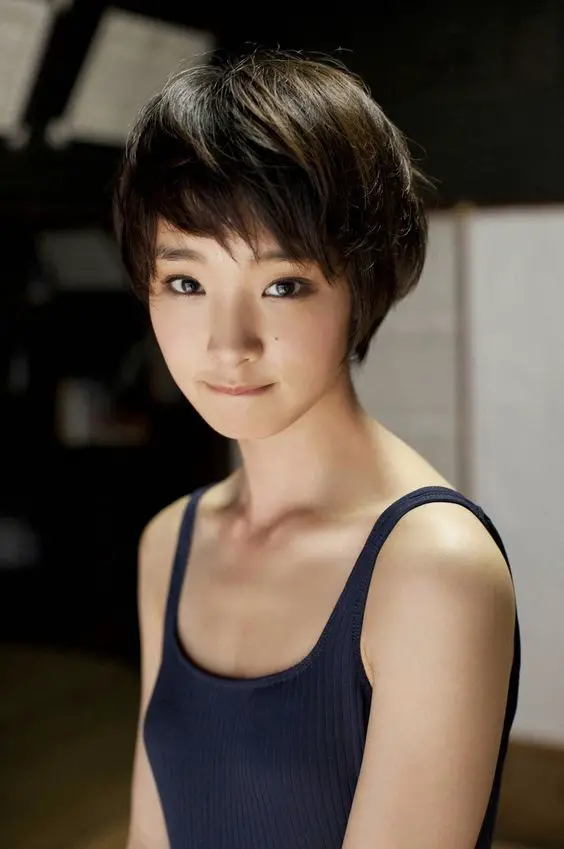 High Pixie With Bangs Asian hairstyles for women 1