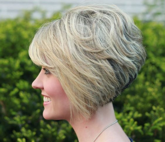 15 Best Older Women Hairstyles for Formal Events Reverse-wedge