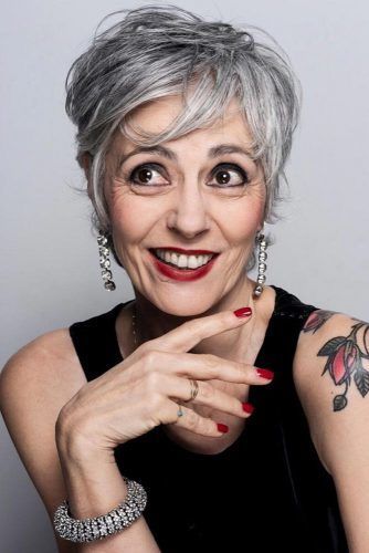 100 Flattering Short Hairstyles for Women Over 50 with Fine Hair Shaggy-pixie-haircut