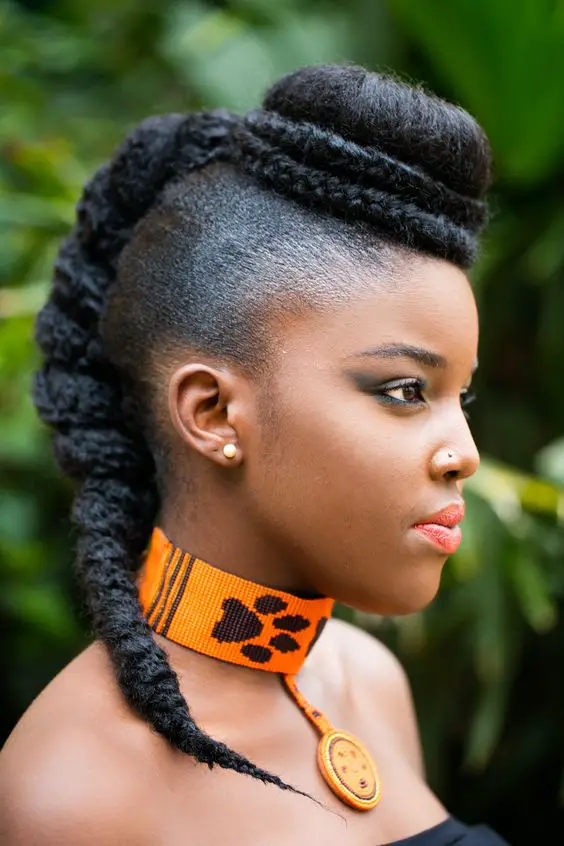 Shaven Sides Most Inspiring Braids Hairstyle for Women 1