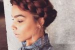 Short Curly With Crown Braid Easiest Short Curly Hairstyles Ideas 5