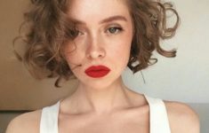 60 Easiest Short Curly Hairstyles Ideas that Look Awesome Short-Curly-with-Side-Swept-Bangs-Easiest-Short-Curly-Hairstyles-Ideas-4-235x150