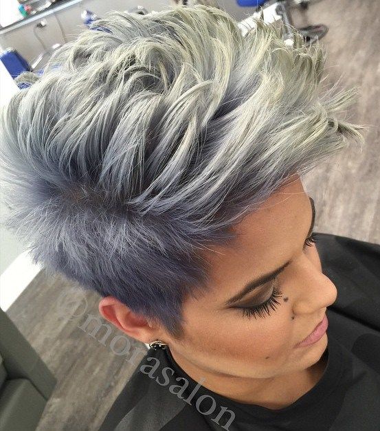 100 Flattering Short Hairstyles for Women Over 50 with Fine Hair (2022) Side-swept-quiff-haircut-2