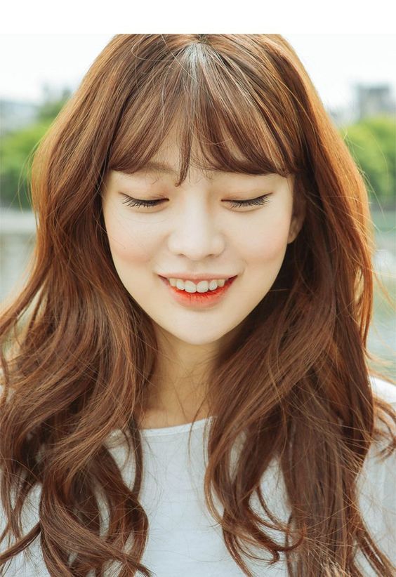 72 Cute and Chic Asian Hairstyles for Women Wispy-Bangs-With-Bangs-Asian-hairstyles-for-women-1