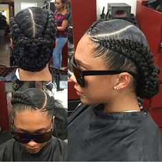 French and Rose Braid Up-Do for African American Women 6