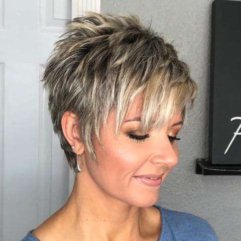 15 Casual Short Hairstyles for Women Over 50 (Updated 2022) Layered-pixie-haircut