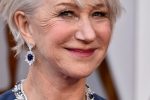 Helen Mirren Short Cut With Gray Highlights