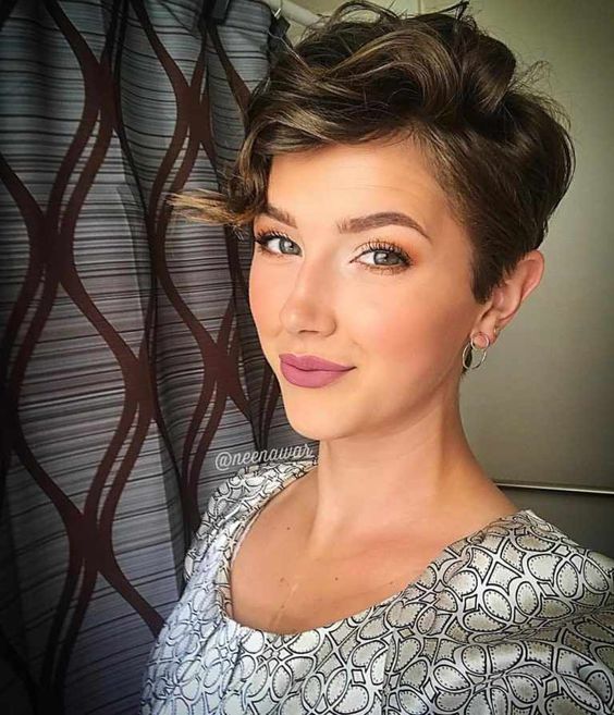 Brunette Curly Pixie Haircut - Curly Pixie Cut for Pleasant Way of ...