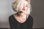 Blonde Curly Bob Hairstyle