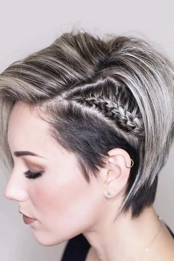 Ash Blonde Side-braided Hairstyle