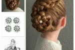 Curved Braid Updo For Prom