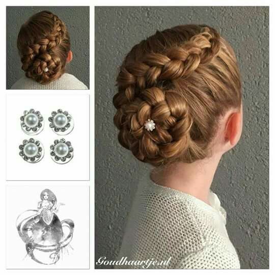 Curved Braid Updo for Prom