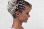 Ash Blonde Side Braided Hairstyle