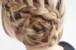Curved Braid Updo For Prom
