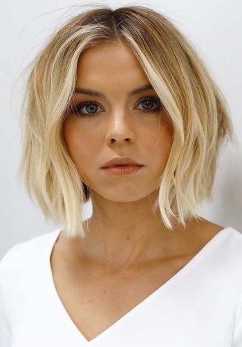 Short Hairstyle with Middle Part