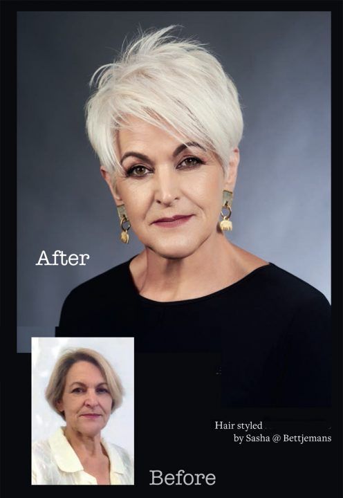 Pixie Do with Side Swept Bangs Hairstyles for Women Over 70
